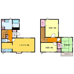 楓篁参番館の物件間取画像